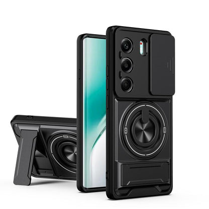 Lens Sliding Window Multifunctional Magnetic Shockproof Phone Case, For Tecno Camon 40 Premier 5G, For Tecno Camon 40 4G, For Tecno Spark 30 Pro 4G, For Tecno Spark 30 4G, For Tecno Spark Go 2025, For Tecno Spark 30C 4G, For Tecno Pova 6 Neo 4G        ...