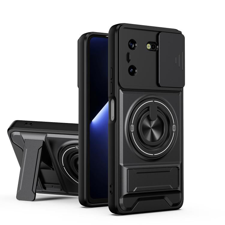 Lens Sliding Window Multifunctional Magnetic Shockproof Phone Case, For Tecno Camon 40 Premier 5G, For Tecno Camon 40 4G, For Tecno Spark 30 Pro 4G, For Tecno Spark 30 4G, For Tecno Spark Go 2025, For Tecno Spark 30C 4G, For Tecno Pova 6 Neo 4G        ...