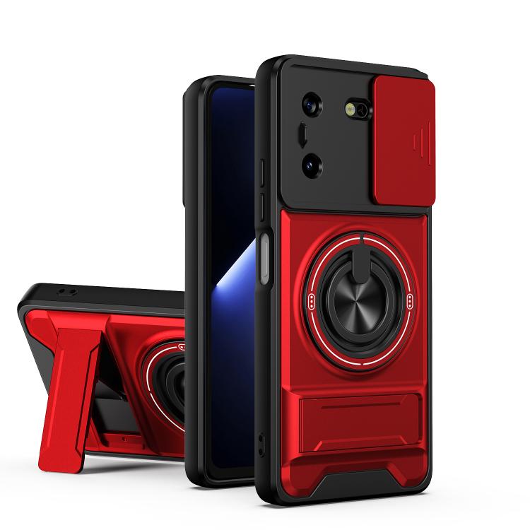 Lens Sliding Window Multifunctional Magnetic Shockproof Phone Case, For Tecno Camon 40 Premier 5G, For Tecno Camon 40 4G, For Tecno Spark 30 Pro 4G, For Tecno Spark 30 4G, For Tecno Spark Go 2025, For Tecno Spark 30C 4G, For Tecno Pova 6 Neo 4G        ...