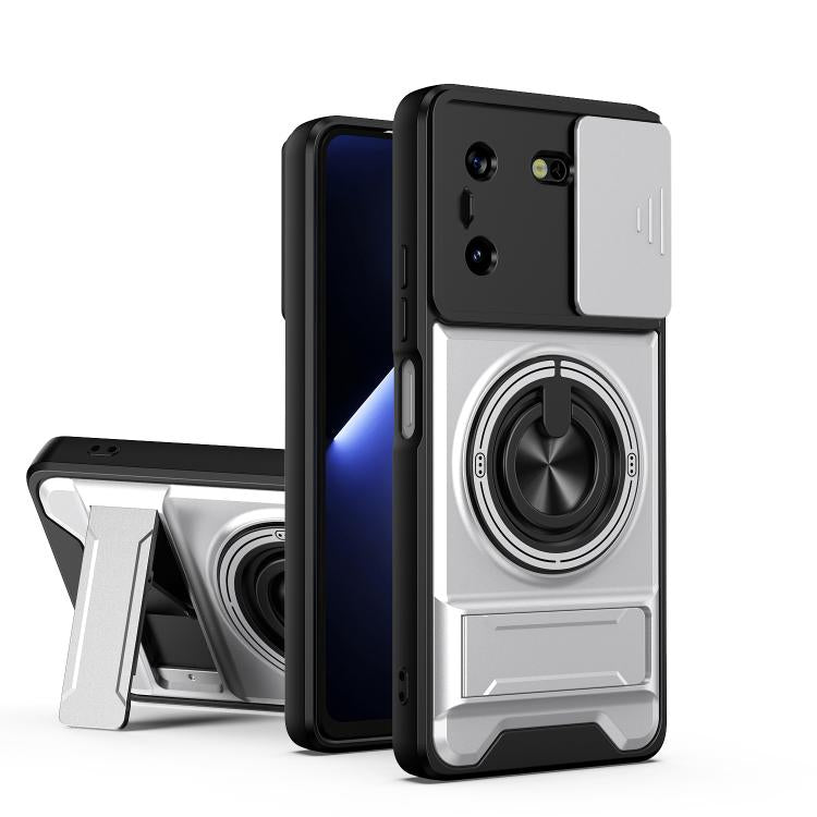 Lens Sliding Window Multifunctional Magnetic Shockproof Phone Case, For Tecno Camon 40 Premier 5G, For Tecno Camon 40 4G, For Tecno Spark 30 Pro 4G, For Tecno Spark 30 4G, For Tecno Spark Go 2025, For Tecno Spark 30C 4G, For Tecno Pova 6 Neo 4G        ...
