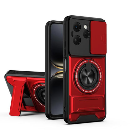 Lens Sliding Window Multifunctional Magnetic Shockproof Phone Case, For Tecno Pova 8 5G, For Tecno Spark 50 5G, For Tecno Pova Curve 2 5G, For Tecno Spark 50 4G, For Tecno Camon 50 Pro 4G, For Tecno Camon 50 4G, For Tecno Spark Go 3                    ...