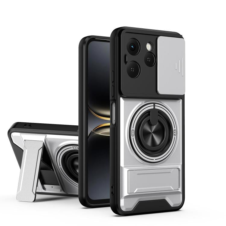 Lens Sliding Window Multifunctional Magnetic Shockproof Phone Case, For Tecno Pova 8 5G, For Tecno Spark 50 5G, For Tecno Pova Curve 2 5G, For Tecno Spark 50 4G, For Tecno Camon 50 Pro 4G, For Tecno Camon 50 4G, For Tecno Spark Go 3                    ...