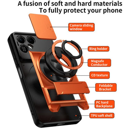 Lens Sliding Window Multifunctional Magnetic Shockproof Phone Case, For Tecno Pova 8 5G, For Tecno Spark 50 5G, For Tecno Pova Curve 2 5G, For Tecno Spark 50 4G, For Tecno Camon 50 Pro 4G, For Tecno Camon 50 4G, For Tecno Spark Go 3                    ...