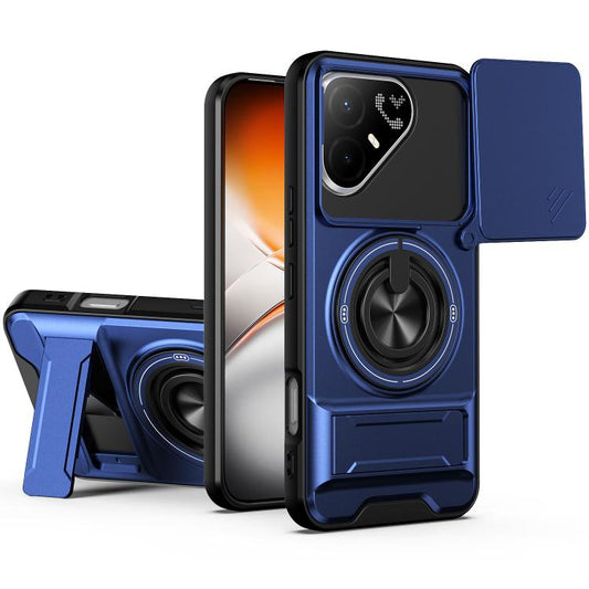Lens Sliding Window Multifunctional Magnetic Shockproof Phone Case, For Tecno Pova 8 Pro 5G, For Tecno Pova 8 5G, For Tecno Spark 50 5G, For Tecno Pova Curve 2 5G, For Tecno Spark 50 4G, For Tecno Camon 50 Pro 4G, For Tecno Camon 50 4G                 ...