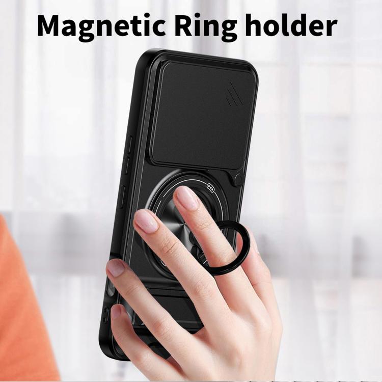 Lens Sliding Window Multifunctional Magnetic Shockproof Phone Case, For Tecno Pova 8 Pro 5G, For Tecno Pova 8 5G, For Tecno Spark 50 5G, For Tecno Pova Curve 2 5G, For Tecno Spark 50 4G, For Tecno Camon 50 Pro 4G, For Tecno Camon 50 4G                 ...