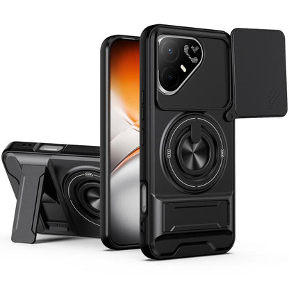 Lens Sliding Window Multifunctional Magnetic Shockproof Phone Case, For Tecno Pova 8 Pro 5G, For Tecno Pova 8 5G, For Tecno Spark 50 5G, For Tecno Pova Curve 2 5G, For Tecno Spark 50 4G, For Tecno Camon 50 Pro 4G, For Tecno Camon 50 4G                 ...