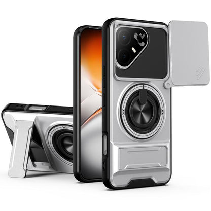 Lens Sliding Window Multifunctional Magnetic Shockproof Phone Case, For Tecno Pova 8 Pro 5G, For Tecno Pova 8 5G, For Tecno Spark 50 5G, For Tecno Pova Curve 2 5G, For Tecno Spark 50 4G, For Tecno Camon 50 Pro 4G, For Tecno Camon 50 4G                 ...