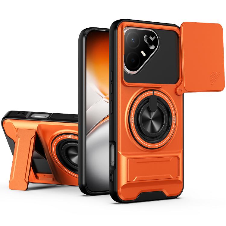 Lens Sliding Window Multifunctional Magnetic Shockproof Phone Case, For Tecno Pova 8 Pro 5G, For Tecno Pova 8 5G, For Tecno Spark 50 5G, For Tecno Pova Curve 2 5G, For Tecno Spark 50 4G, For Tecno Camon 50 Pro 4G, For Tecno Camon 50 4G                 ...