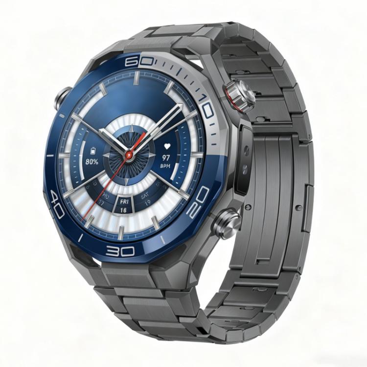 Folding Buckle Detachable Titanium Alloy Watch Band, 22mm