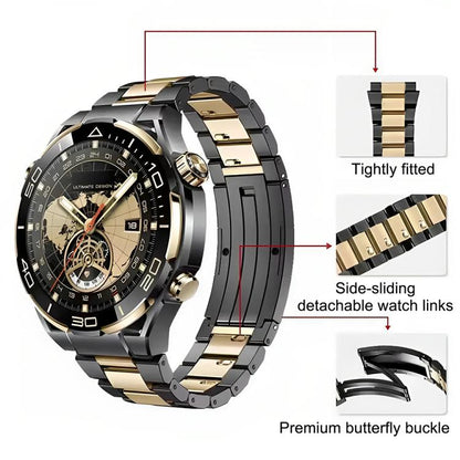 Folding Buckle Detachable Titanium Alloy Watch Band, 22mm
