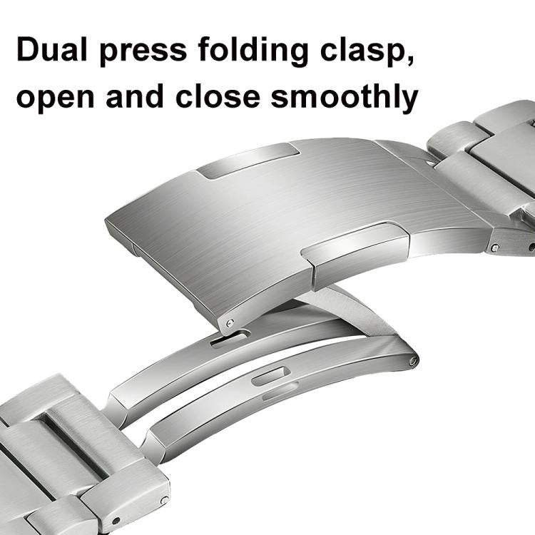 Folding Buckle Detachable Titanium Alloy Watch Band, 22mm