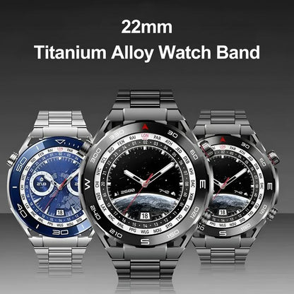 Folding Buckle Detachable Titanium Alloy Watch Band, 22mm