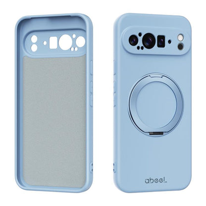 ABEEL Skin-friendly Feel Magnetic Liquid Silicone Phone Case with Holder, For Google Pixel 10a, For Google Pixel 10 Pro XL, For Google Pixel 10 / 10 Pro, For Google Pixel 9a, For Google Pixel 9 Pro XL, For Google Pixel 9 Pro, For Google Pixel 9