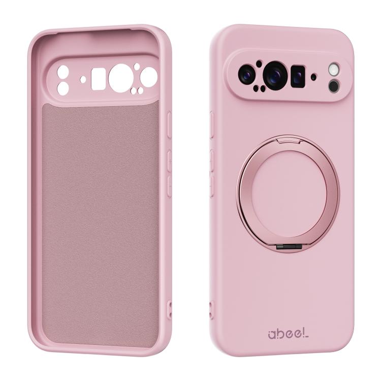 ABEEL Skin-friendly Feel Magnetic Liquid Silicone Phone Case with Holder, For Google Pixel 10a, For Google Pixel 10 Pro XL, For Google Pixel 10 / 10 Pro, For Google Pixel 9a, For Google Pixel 9 Pro XL, For Google Pixel 9 Pro, For Google Pixel 9
