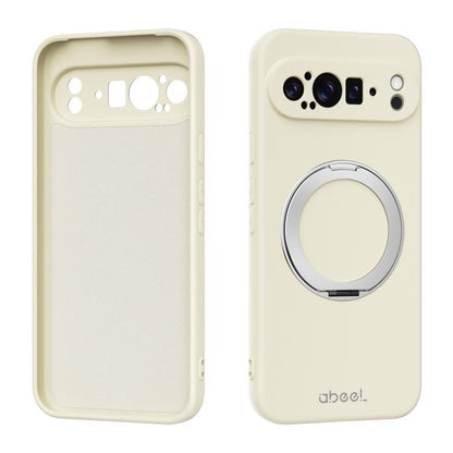 ABEEL Skin-friendly Feel Magnetic Liquid Silicone Phone Case with Holder, For Google Pixel 10a, For Google Pixel 10 Pro XL, For Google Pixel 10 / 10 Pro, For Google Pixel 9a, For Google Pixel 9 Pro XL, For Google Pixel 9 Pro, For Google Pixel 9