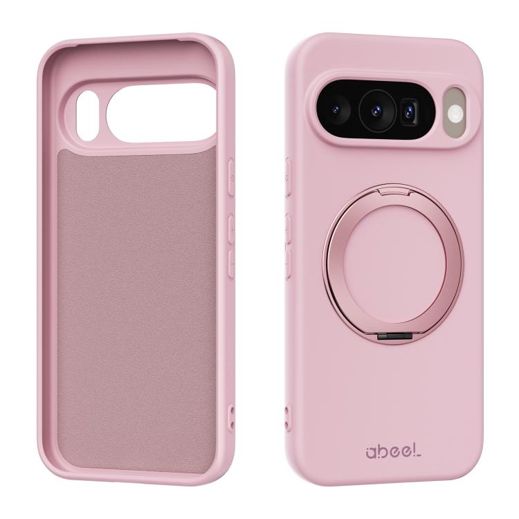 ABEEL Skin-friendly Feel Magnetic Liquid Silicone Phone Case with Holder, For Google Pixel 10a, For Google Pixel 10 Pro XL, For Google Pixel 10 / 10 Pro, For Google Pixel 9a, For Google Pixel 9 Pro XL, For Google Pixel 9 Pro, For Google Pixel 9