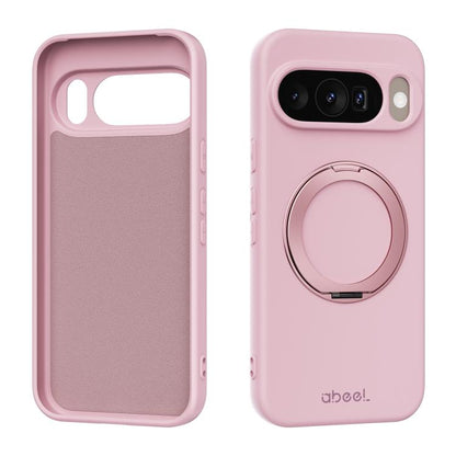 ABEEL Skin-friendly Feel Magnetic Liquid Silicone Phone Case with Holder, For Google Pixel 10a, For Google Pixel 10 Pro XL, For Google Pixel 10 / 10 Pro, For Google Pixel 9a, For Google Pixel 9 Pro XL, For Google Pixel 9 Pro, For Google Pixel 9