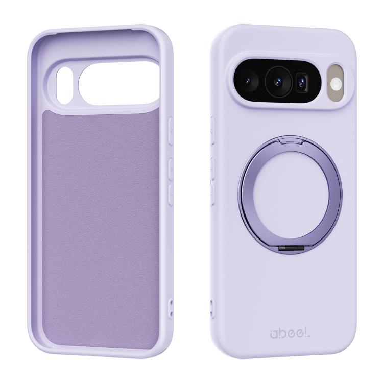 ABEEL Skin-friendly Feel Magnetic Liquid Silicone Phone Case with Holder, For Google Pixel 10a, For Google Pixel 10 Pro XL, For Google Pixel 10 / 10 Pro, For Google Pixel 9a, For Google Pixel 9 Pro XL, For Google Pixel 9 Pro, For Google Pixel 9