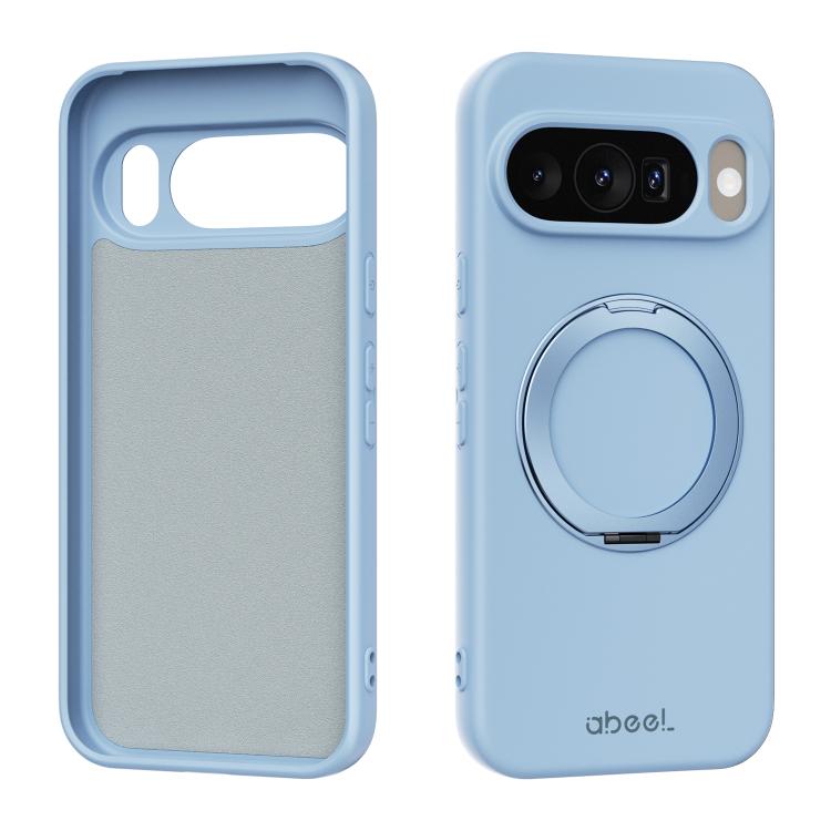 ABEEL Skin-friendly Feel Magnetic Liquid Silicone Phone Case with Holder, For Google Pixel 10a, For Google Pixel 10 Pro XL, For Google Pixel 10 / 10 Pro, For Google Pixel 9a, For Google Pixel 9 Pro XL, For Google Pixel 9 Pro, For Google Pixel 9