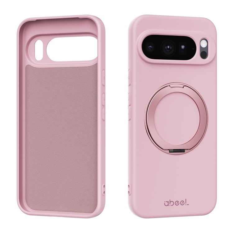 ABEEL Skin-friendly Feel Magnetic Liquid Silicone Phone Case with Holder, For Google Pixel 10a, For Google Pixel 10 Pro XL, For Google Pixel 10 / 10 Pro, For Google Pixel 9a, For Google Pixel 9 Pro XL, For Google Pixel 9 Pro, For Google Pixel 9