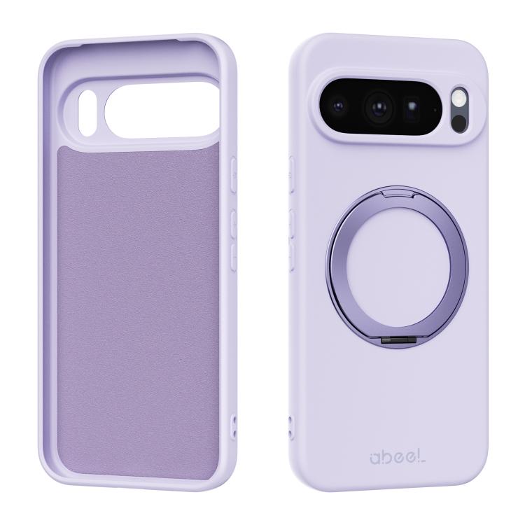 ABEEL Skin-friendly Feel Magnetic Liquid Silicone Phone Case with Holder, For Google Pixel 10a, For Google Pixel 10 Pro XL, For Google Pixel 10 / 10 Pro, For Google Pixel 9a, For Google Pixel 9 Pro XL, For Google Pixel 9 Pro, For Google Pixel 9