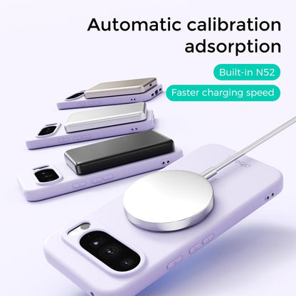 ABEEL Skin-friendly Feel Magnetic Liquid Silicone Phone Case with Holder, For Google Pixel 10a, For Google Pixel 10 Pro XL, For Google Pixel 10 / 10 Pro, For Google Pixel 9a, For Google Pixel 9 Pro XL, For Google Pixel 9 Pro, For Google Pixel 9