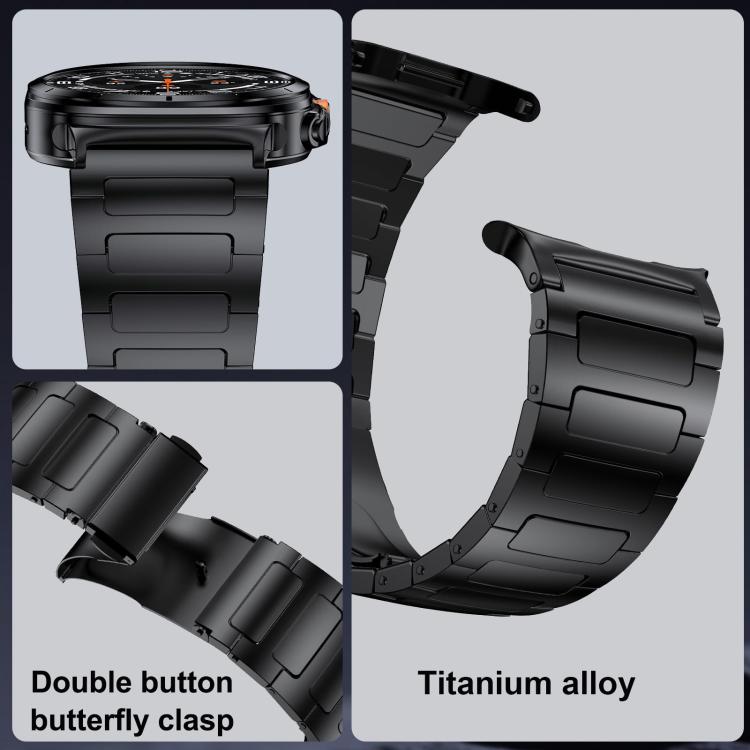 I-Shaped Flat Buckle Titanium Alloy Watch Band, For Samsung Galaxy Ultra 47mm / Ultra 2025