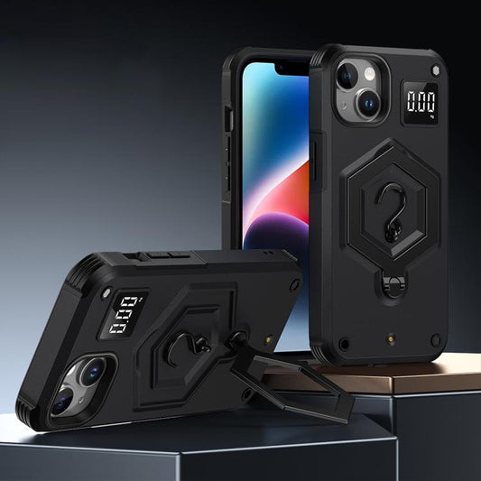 Hexagon Armor Magnetic Holder Weighing Scale Phone Case, For iPhone 14 / 13, For iPhone 14 Pro, For iPhone 14 Pro Max, For iPhone 13 Pro Max, For iPhone 13 Pro, For iPhone 12 Pro Max, For iPhone 12 / 12 Pro, For iPhone 11 Pro Max, For iPhone 11