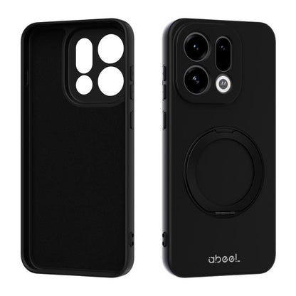 ABEEL Skin-friendly Feel Magnetic Liquid Silicone Phone Case with Holder, For OPPO Find X9 Ultra 5G, For OPPO Reno15 F 5G Global, For OPPO Reno15 Pro Max 5G Global, For OPPO Reno15 Pro 5G Global, For OPPO Reno15 5G Global, For OPPO Find X9             ...