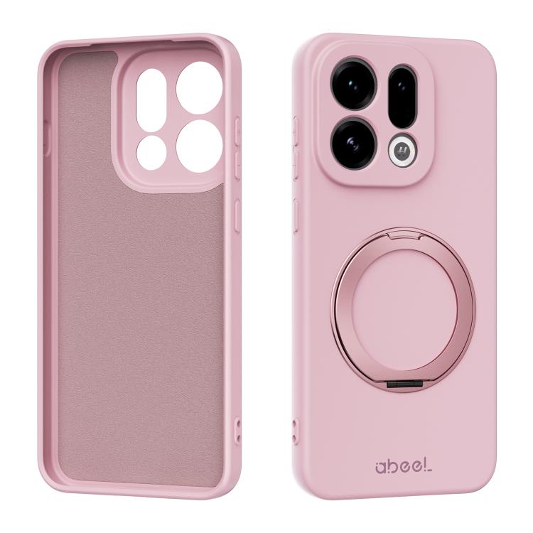 ABEEL Skin-friendly Feel Magnetic Liquid Silicone Phone Case with Holder, For OPPO Find X9 Ultra 5G, For OPPO Reno15 F 5G Global, For OPPO Reno15 Pro Max 5G Global, For OPPO Reno15 Pro 5G Global, For OPPO Reno15 5G Global, For OPPO Find X9             ...