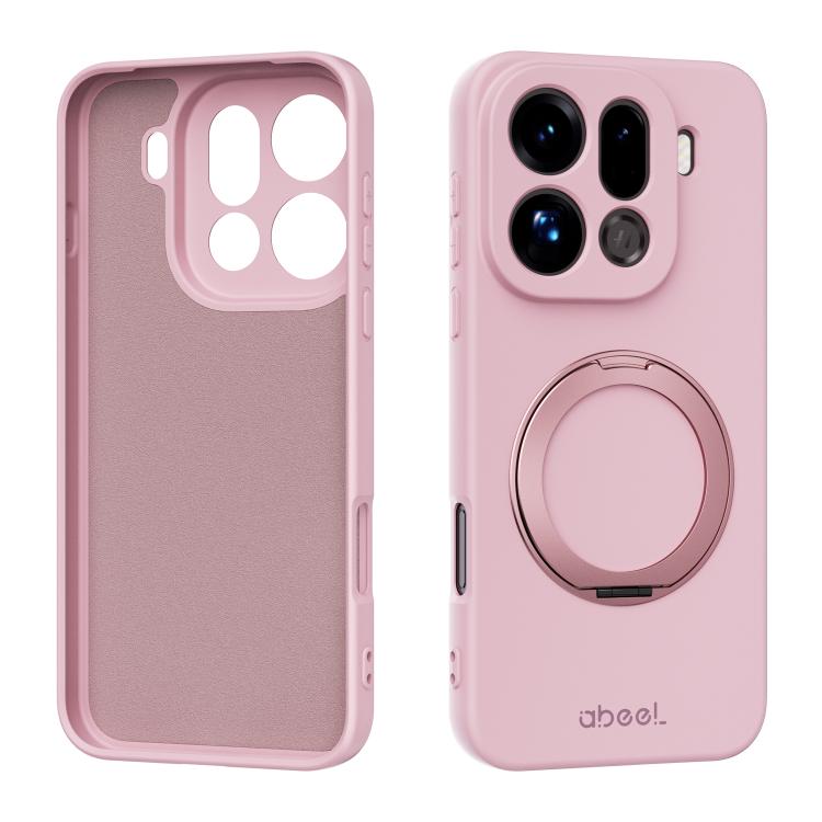 ABEEL Skin-friendly Feel Magnetic Liquid Silicone Phone Case with Holder, For OPPO Find X9 Ultra 5G, For OPPO Reno15 F 5G Global, For OPPO Reno15 Pro Max 5G Global, For OPPO Reno15 Pro 5G Global, For OPPO Reno15 5G Global, For OPPO Find X9             ...