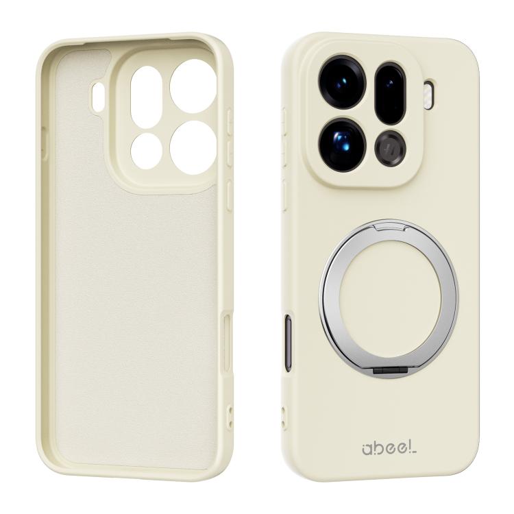 ABEEL Skin-friendly Feel Magnetic Liquid Silicone Phone Case with Holder, For OPPO Find X9 Ultra 5G, For OPPO Reno15 F 5G Global, For OPPO Reno15 Pro Max 5G Global, For OPPO Reno15 Pro 5G Global, For OPPO Reno15 5G Global, For OPPO Find X9             ...