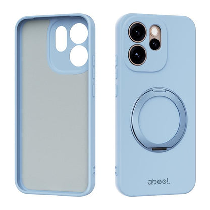 ABEEL Skin-friendly Feel Magnetic Liquid Silicone Phone Case with Holder, For OPPO Find X9 Ultra 5G, For OPPO Reno15 F 5G Global, For OPPO Reno15 Pro Max 5G Global, For OPPO Reno15 Pro 5G Global, For OPPO Reno15 5G Global, For OPPO Find X9             ...