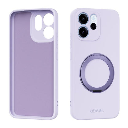 ABEEL Skin-friendly Feel Magnetic Liquid Silicone Phone Case with Holder, For OPPO Find X9 Ultra 5G, For OPPO Reno15 F 5G Global, For OPPO Reno15 Pro Max 5G Global, For OPPO Reno15 Pro 5G Global, For OPPO Reno15 5G Global, For OPPO Find X9             ...