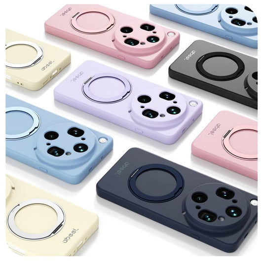 ABEEL Skin-friendly Feel Magnetic Liquid Silicone Phone Case with Holder, For OPPO Find X9 Ultra 5G, For OPPO Reno15 F 5G Global, For OPPO Reno15 Pro Max 5G Global, For OPPO Reno15 Pro 5G Global, For OPPO Reno15 5G Global, For OPPO Find X9             ...