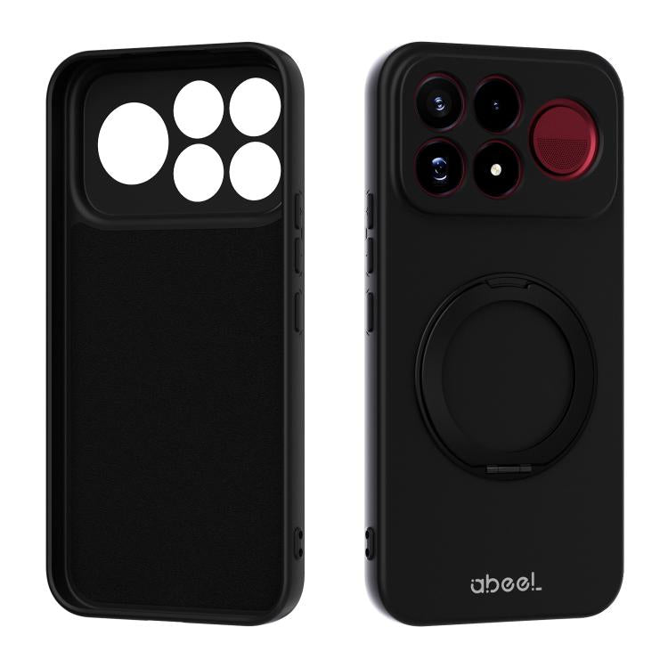 ABEEL Skin-friendly Feel Magnetic Liquid Silicone Phone Case with Holder, For Redmi K100 Pro Max / Poco F9 Ultra, For Redmi K100 Pro / Poco F9 Pro 5G, For Redmi K90/Poco F8 Pro 5G, For Redmi K90 Pro Max