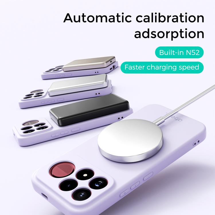 ABEEL Skin-friendly Feel Magnetic Liquid Silicone Phone Case with Holder, For Redmi K100 Pro Max / Poco F9 Ultra, For Redmi K100 Pro / Poco F9 Pro 5G, For Redmi K90/Poco F8 Pro 5G, For Redmi K90 Pro Max