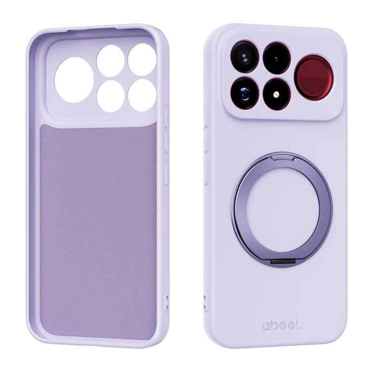 ABEEL Skin-friendly Feel Magnetic Liquid Silicone Phone Case with Holder, For Redmi K100 Pro Max / Poco F9 Ultra, For Redmi K100 Pro / Poco F9 Pro 5G, For Redmi K90/Poco F8 Pro 5G, For Redmi K90 Pro Max