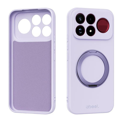 ABEEL Skin-friendly Feel Magnetic Liquid Silicone Phone Case with Holder, For Redmi K100 Pro Max / Poco F9 Ultra, For Redmi K100 Pro / Poco F9 Pro 5G, For Redmi K90/Poco F8 Pro 5G, For Redmi K90 Pro Max