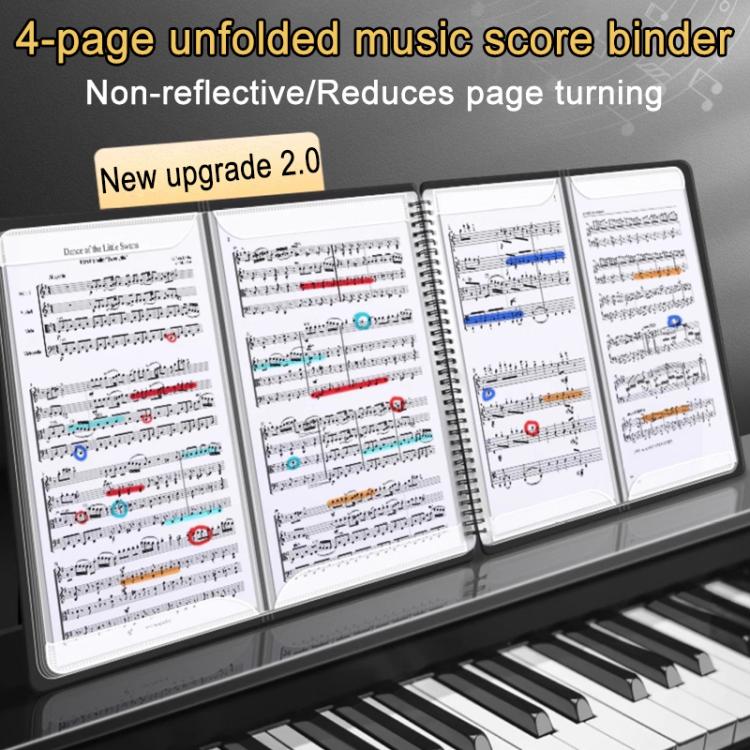 Expandable Non-reflective Piano Music Sheet Binder Folder, Black 40 Pages with Index Tabs & Pen, Blue 40 Pages with Index Tabs & Pen, Black 60 Pages with Index Tabs & Pen, Green 60 Pages with Index Tabs & Pen, Pink 60 Pages with Index Tabs & Pen       ...