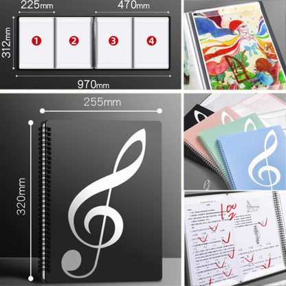 Expandable Non-reflective Piano Music Sheet Binder Folder, Black 40 Pages with Index Tabs & Pen, Blue 40 Pages with Index Tabs & Pen, Black 60 Pages with Index Tabs & Pen, Green 60 Pages with Index Tabs & Pen, Pink 60 Pages with Index Tabs & Pen       ...
