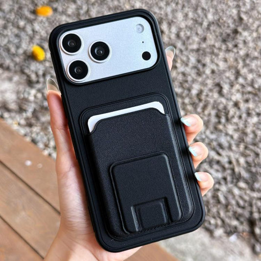 Square Folding Card Bag Holder Phone Case, For iPhone 18 Pro / 17 Pro, For iPhone 18 Pro Max / 17 Pro Max, For iPhone 17, For iPhone Air, For iPhone 16 Pro Max, For iPhone 16 Pro, For iPhone 16 Plus, For iPhone 16, For iPhone 15 Pro Max, For iPhone 15 ...