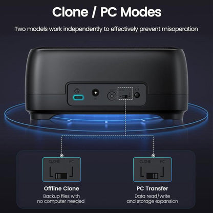 ORICO DD28C3-C 2.5 / 3.5 inch HDD / SSD Type-C to SATA 2 Bay Drive Docking Station, EU Plug, UK Plug, US Plug