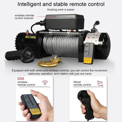 Manual Operation Handle Switch Car Electric Winch, 12V 3000 Lbs, 12V 3500 Lbs, 12V 4000 Lbs, 12V 4500 Lbs, 24V 3000 Lbs, 24V 3500 Lbs, 24V 4000 Lbs, 24V 4500 Lbs