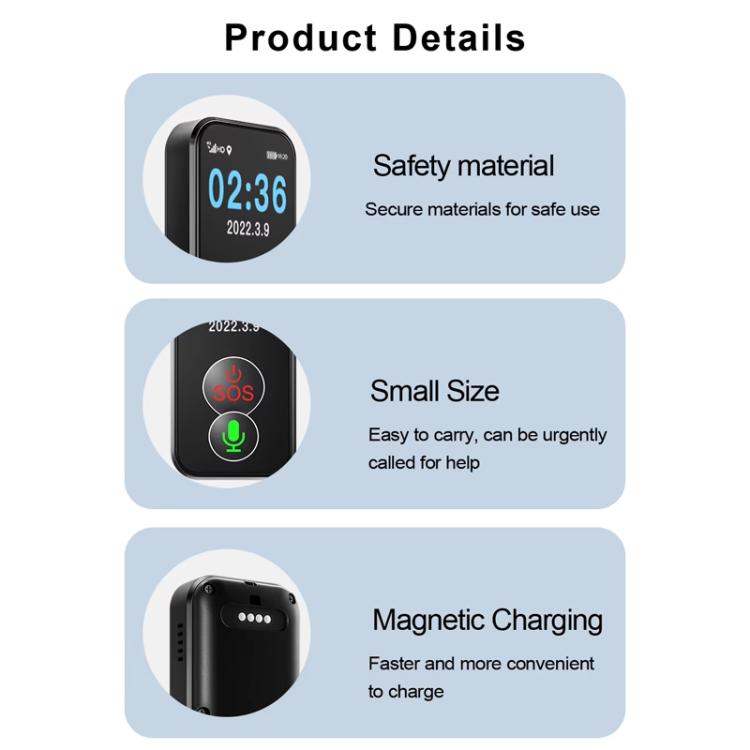 FA81 1.0-inch TFT Display 4G GPS Location Tracker Anti-loss Device for The Elderly Children, Asia / EU / Africa Version, American Version