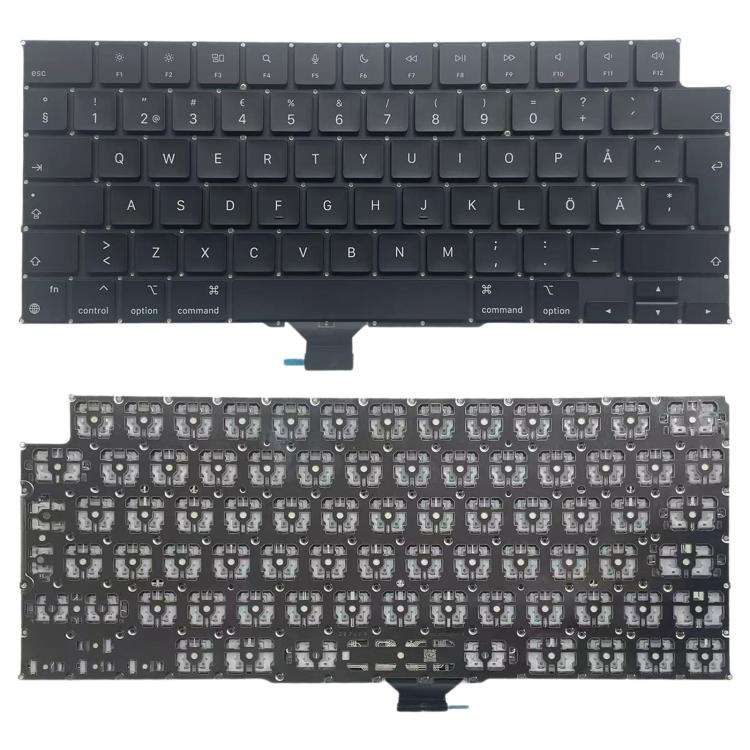 UK Big Enter Version Sweden Keyboard, For MacBook Pro 16.2 A3186, For MacBook Pro 16.2 A3403, For MacBook Pro 14.2 A3401, For MacBook Pro 14.2 A3185