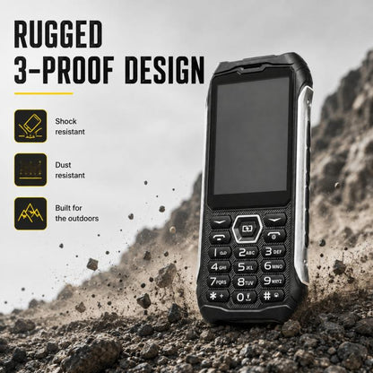 Téléphone durci HP336 4G IP68, 3,5 pouces, batterie 4500 mAh, réseau : 4G, BT, FM, SOS, torche, prise UE, prise US, prise UK, prise AU