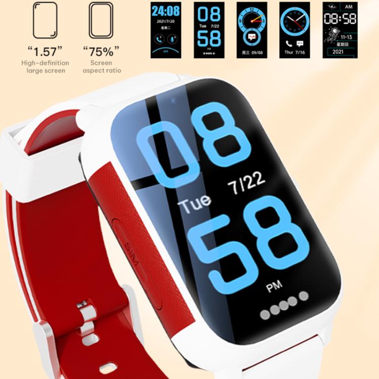 Montre intelligente pour enfants FA96 avec écran de 1,57 pouces, réseau 4G et suivi GPS