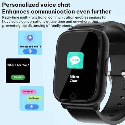 FA83S 1.69-inch 4G Network GPS Tracking Elderly Care Smart Watch Support Heart Rate / Blood Pressure Monitoring, Eurasia-Africa Version, American Version