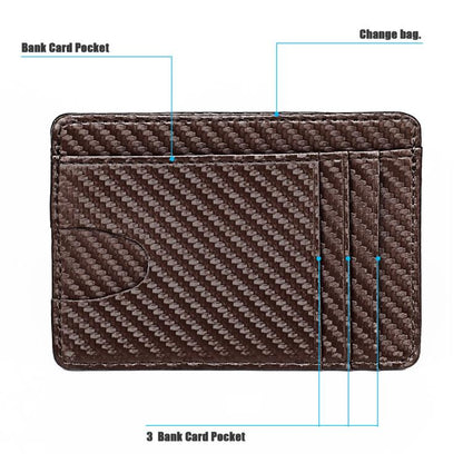 KB197 Carbon Fiber RFID Anti-theft Fashion Card Bag